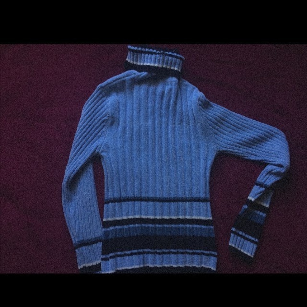 Blue turtle neck sweater